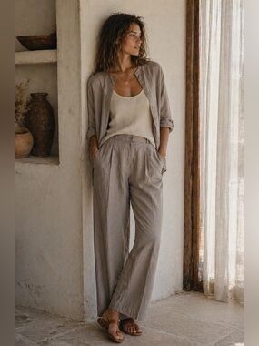 Eileen F Silk & Linen Set 2pc